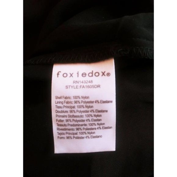 Foxiedox Women's Embroidered Midi Black Size XS Sheath Dress NWT - Picture 12 of 14